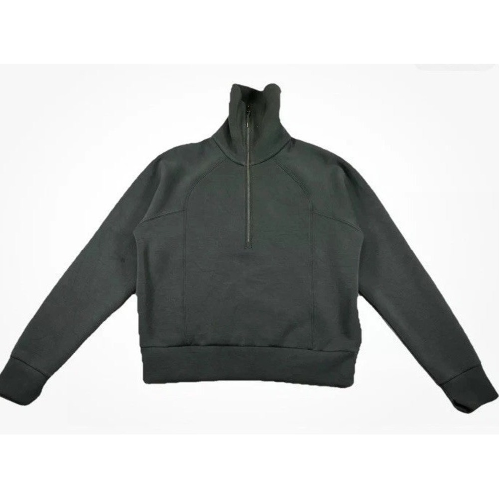 SPANX AirEssentials Green Quarter-Zip Sweatshirt